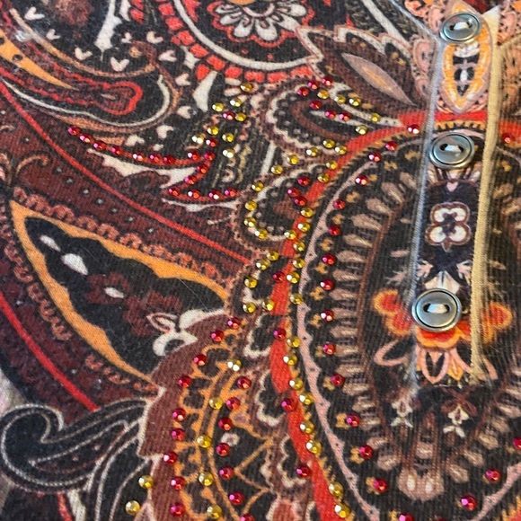 Style & Co. Paisley Print Blouse - Brown and Black - Picture 10 of 10
